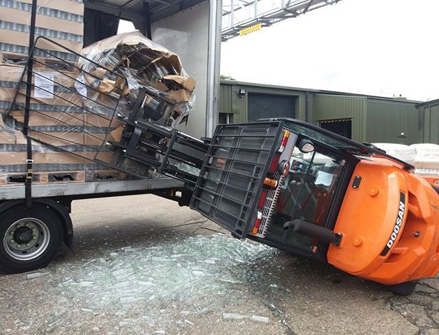 forklift tipped over